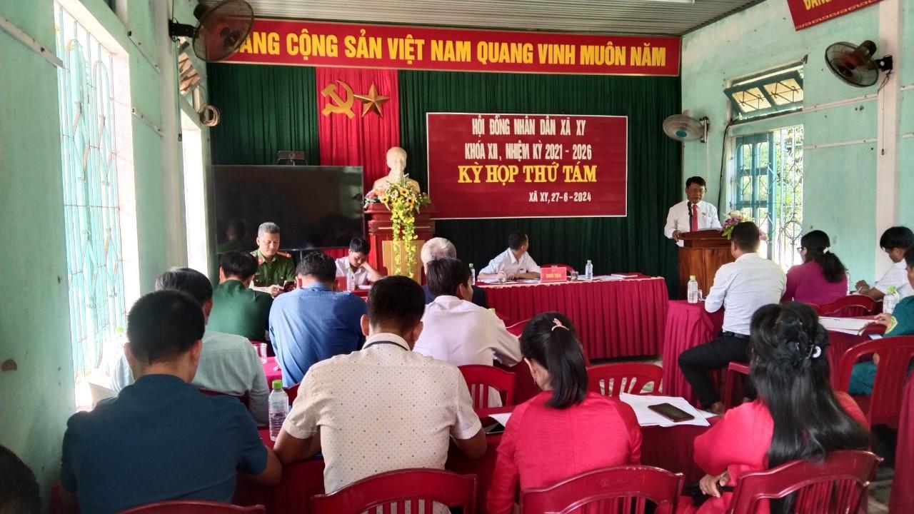 Hội đồng nhân dân xã Xy tổ chức kỳ họp thứ Tám, Hội đồng nhân dân xã khoá XII, nhiệm kỳ 2021-2026